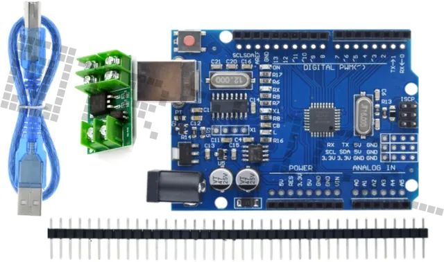 Starter Kit til Arduino Uno R3 med Mosfet module & 40-Delt Dupont Kabelsæt (male-male)