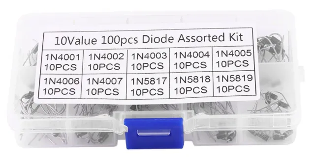 100 dioder sæt 10 typer Rectifier / Schottky