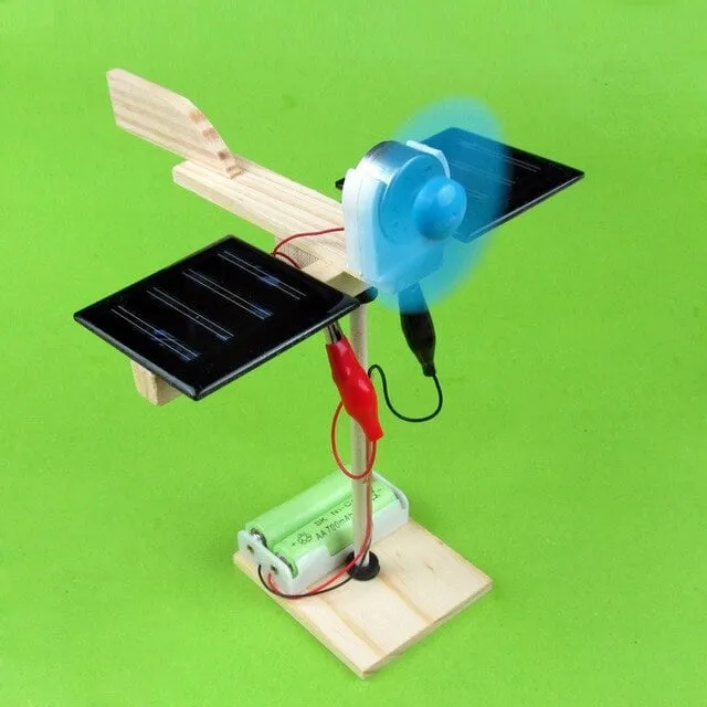 Mini wooden solar-powered airplane (Educational)