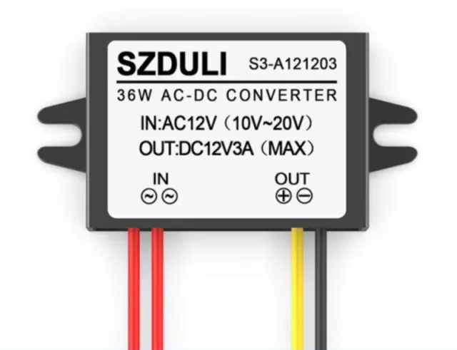 12V-20V AC til 12V DC converter 3A