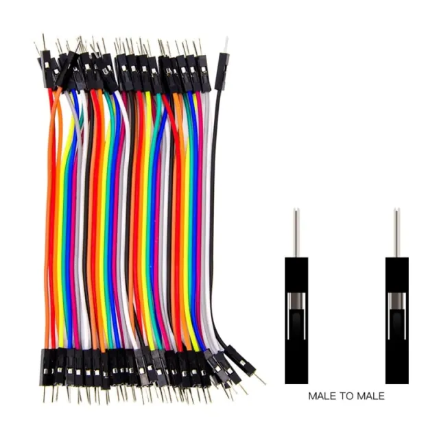 Dupont Jumper-kabler 40 stk. (Male-Male) 20cm forbindelsesledninger til Breadboard