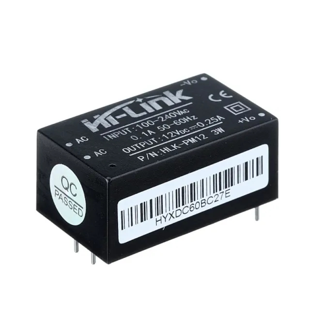 220VAC til 12VDC 0,25A konvertermodul HLK-PM12