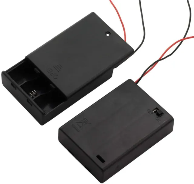 3x AAA batteriholder med tænd/sluk-kontakt (4.5V)