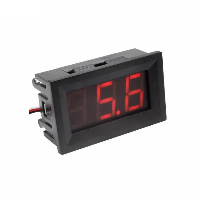 Voltmeter 3.5-30V - Rød, 0.56inch, 2 Ledninger.