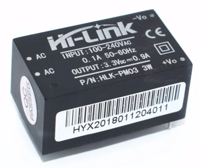 220VAC naar 3,3VDC 1A converter module HLK-PM03