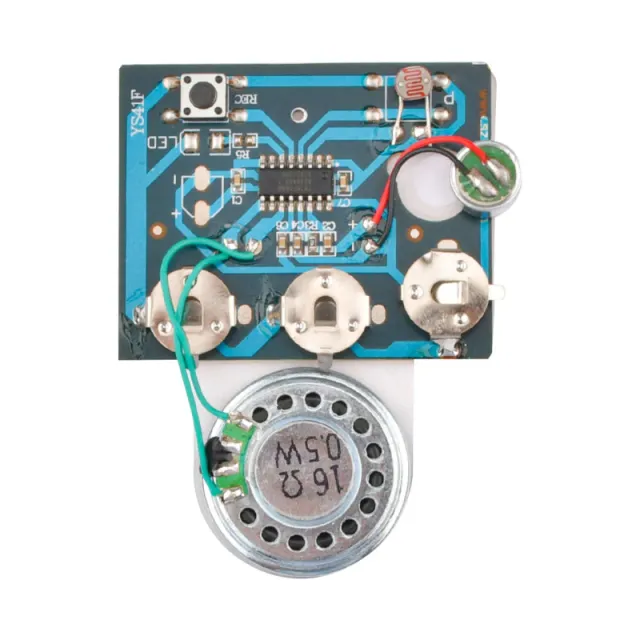 Sound module light-sensitive for card or box