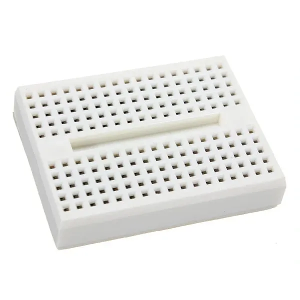 Mini breadboard 170 holes for prototyping White without interconnection