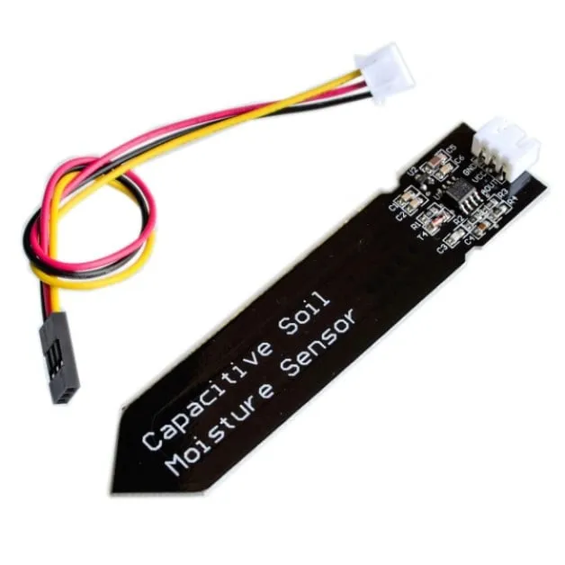 Soil moisture sensor with voltage regulator