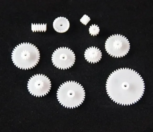 11 types of plastic differential gears DIY for robotics