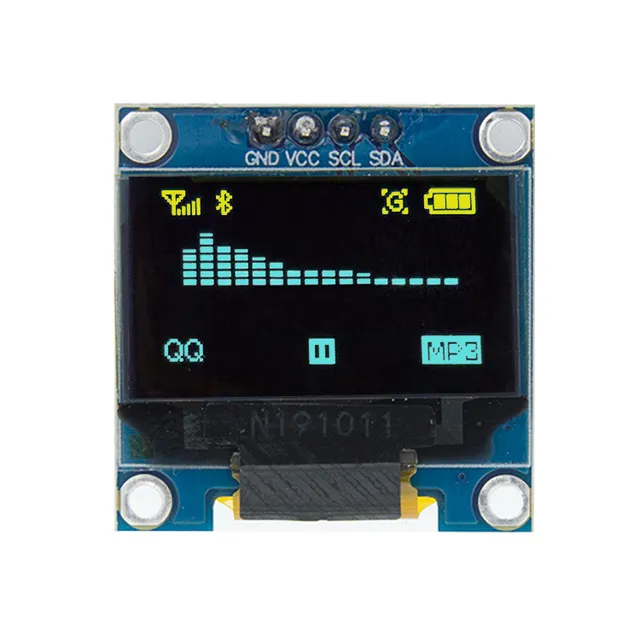 Mini OLED display gul/blå 0.96 inch 128x64 I2C