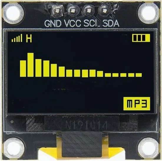 Mini OLED display gul 0.96 inch 128x64 I2C