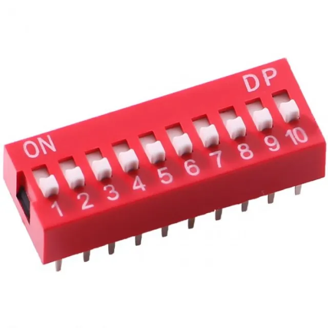 10-пинов dip switch 2,54 mm