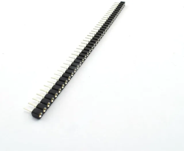 2.54Mm 40 Pins Кръгъл женски сокет пин хедър лента 1X40p черен