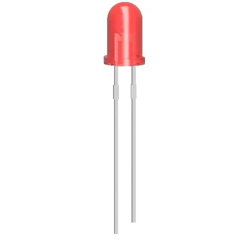 10x Diodo LED 5mm Rojo 2V