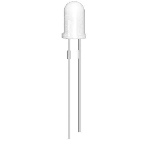 10x Diodo LED 5mm Blanco Mate 3V