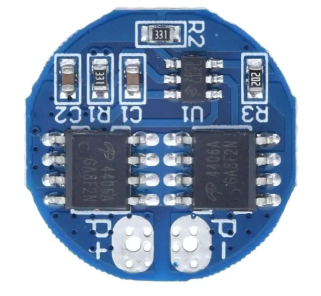 Scheda BMS di carica e protezione 2S per 2x 18650