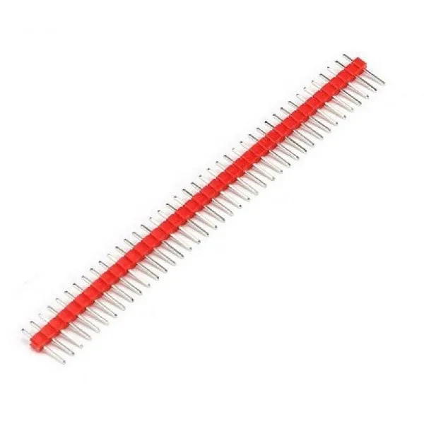 40 Pins header Male 2.54mm Rød