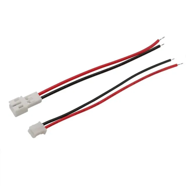 Micro JST PH 2 pins pigtail connector sæt male female