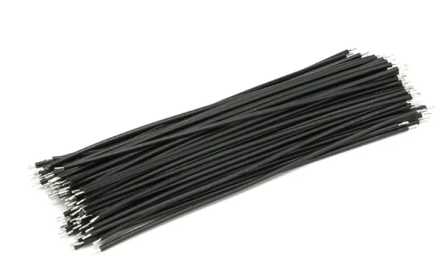 24AWG 15cm Verzinnter Kupfer Elektronikdraht schwarz