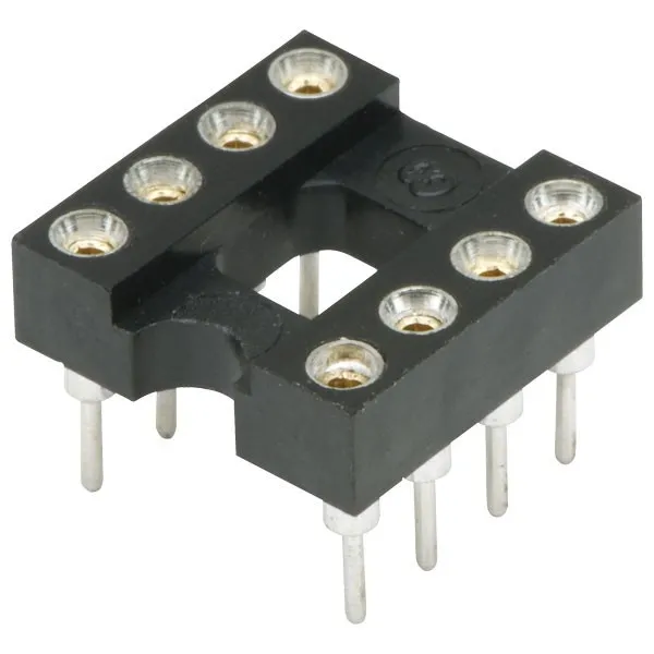 PCB 8 Way IC Socket кръгли отвори
