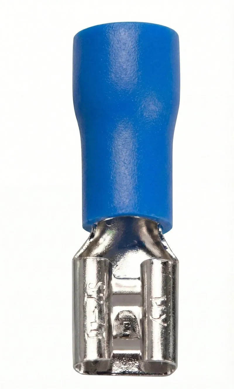 Eristetty naarasliitin 6,3 mm – Sininen