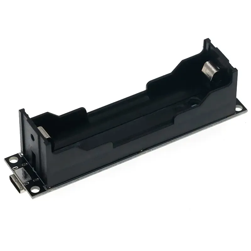 Portabatteria 18650 con caricatore e modulo step-up 5V (USB-C)