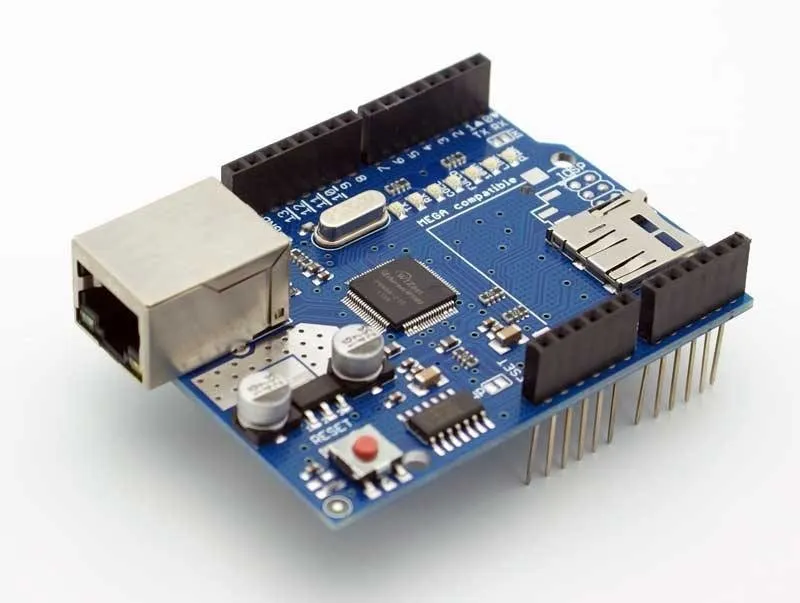 Ethernet Shield W5100 Micro-SD-kortinlukijalla Arduinoon