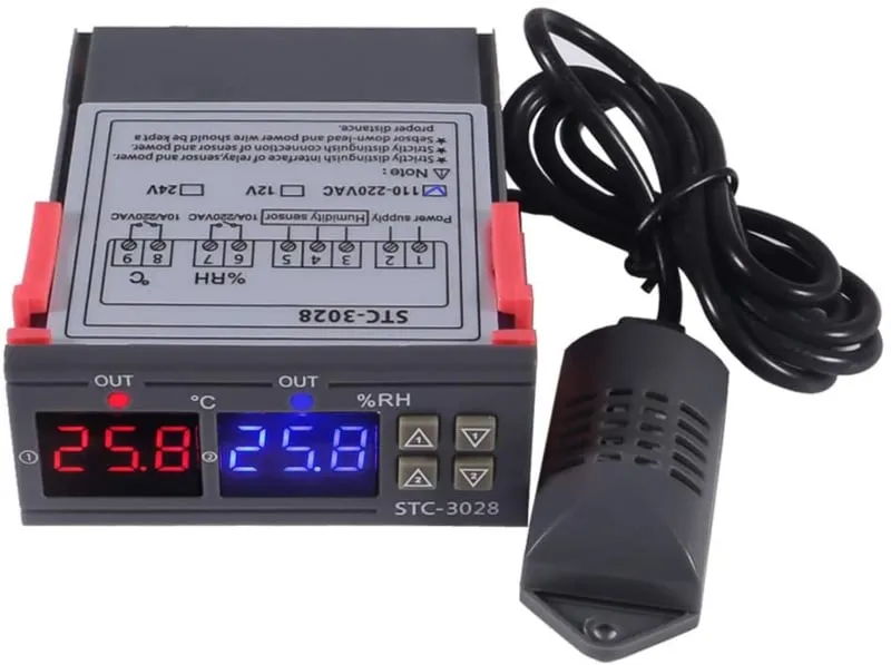 STC-3028 nastavitelný relé modul 220V podle teploty a vlhkosti