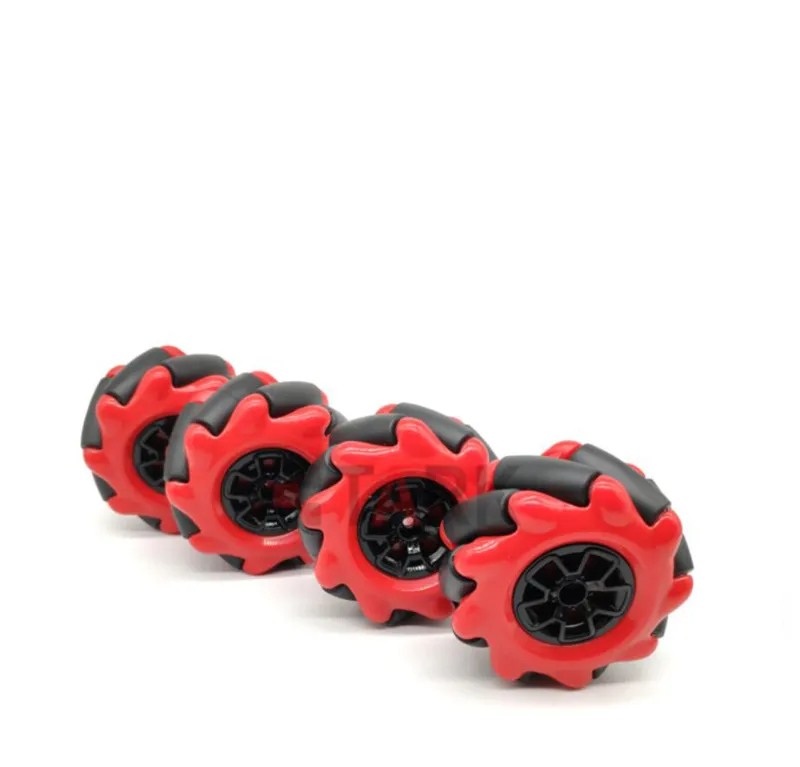 Mecanum Wheel / Omnidirectional Wheel - 60MM-K Red - Set of 4