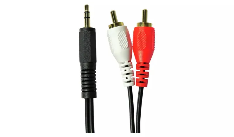 Mini Jack 3.5mm vers 2x Tulipe RCA 5 mètres