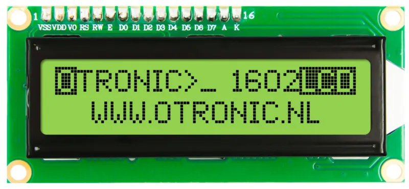 1602 LCD  grün/gelb Backlight mit  I2C vorverlötet