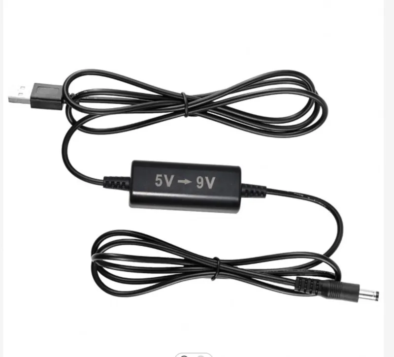 USB Step Up kabel van 5V naar 9V