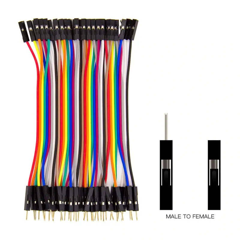 Dupont Jumper kabely 40 kusů (Male-Female) 20cm propojovací vodiče pro Breadboard