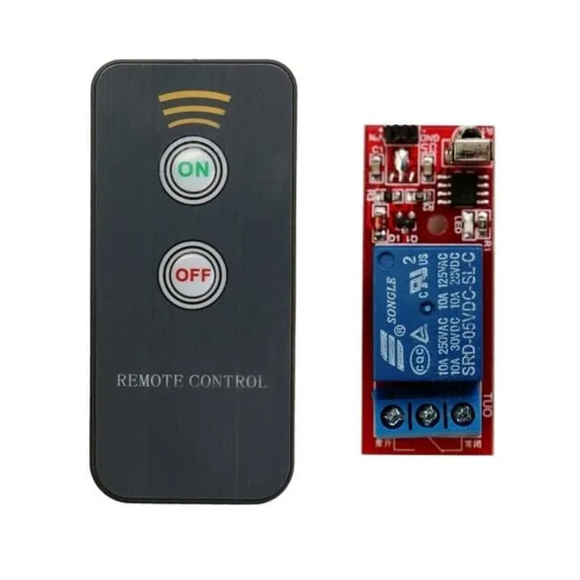 Módulo relé infrarrojo 5V con mando a distancia (incl. batería) - 1 canal