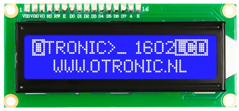 1602 LCD  retroilluminazione blu 5V