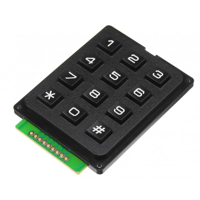 3x4 matrix keypad sort