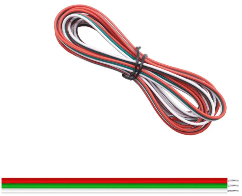 3-core cable 22AWG Ø1.3mm red / green / white 1 meter