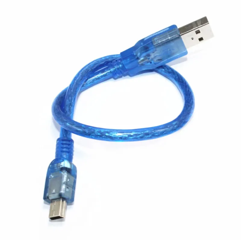 USB-A към Mini-USB кабел 0.3 метра (За Arduino Nano)