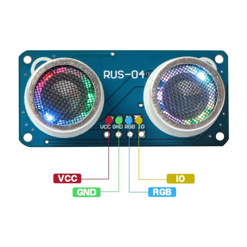 Capteur de distance ultrasonique RUS-04 avec LED RGB intégrée