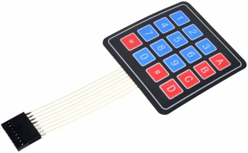 Clavier matriciel à membrane 4x4