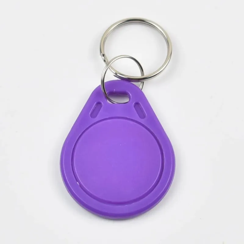 Lilla | RFID Tag nøglering dråbe | 13,56Mhz | 1K S50 | Mifare Classic
