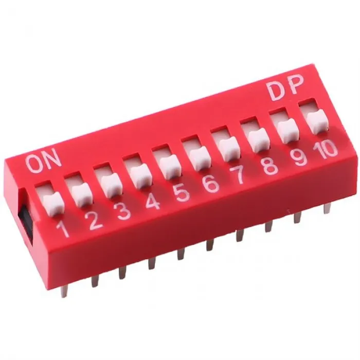 10-πολικό dip switch 2,54 mm