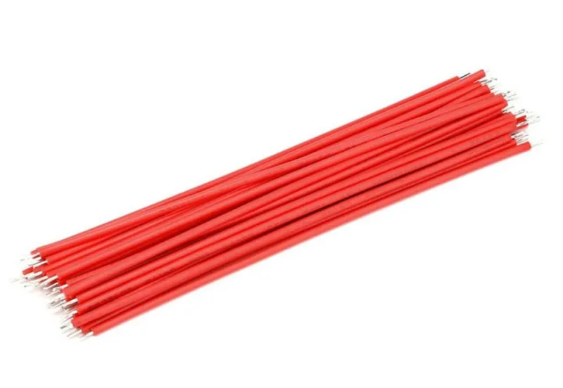 24AWG 15cm Fortinnet Kobber Elektronisk Ledning Rød