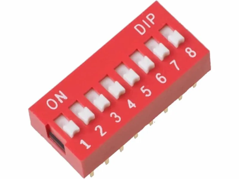 8-pins dip switch 2,54 mm
